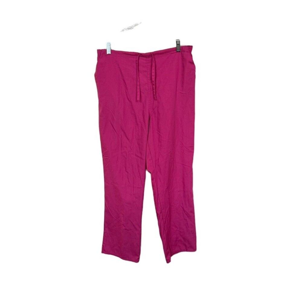 Southern Scrubs Pink Pants Elastic Waist Straight Leg Large Veterinary Hospital